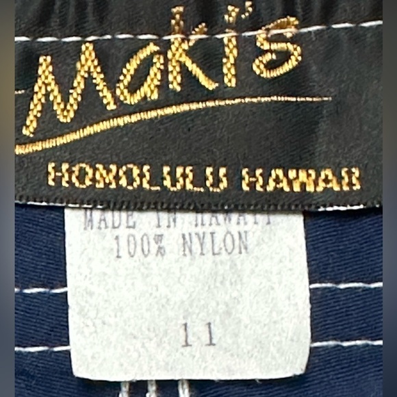 Maki’s Aloha Navy Board Short Swim Side Pocket - Picture 4 of 8